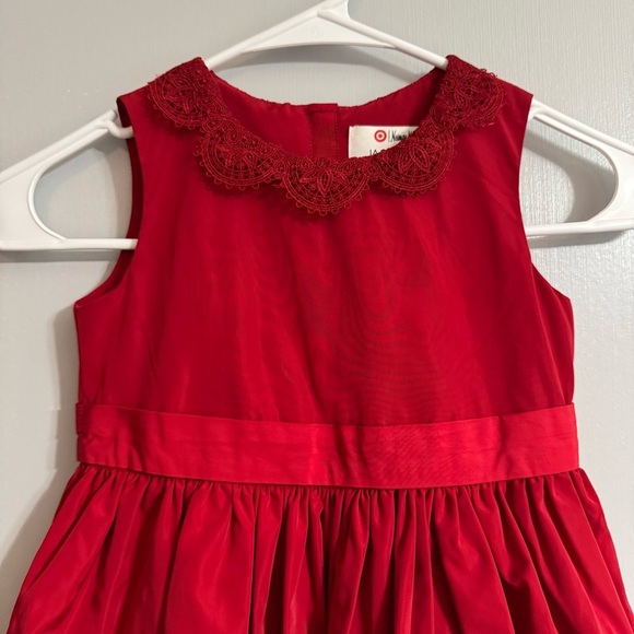 Jason Wu Red Sleeveless A-Line Dress with Lace Collar Size 4T - Picture 6 of 9